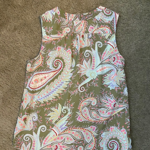 American Eagle sleeveless Paisley print shirt-XXS - Picture 7 of 7